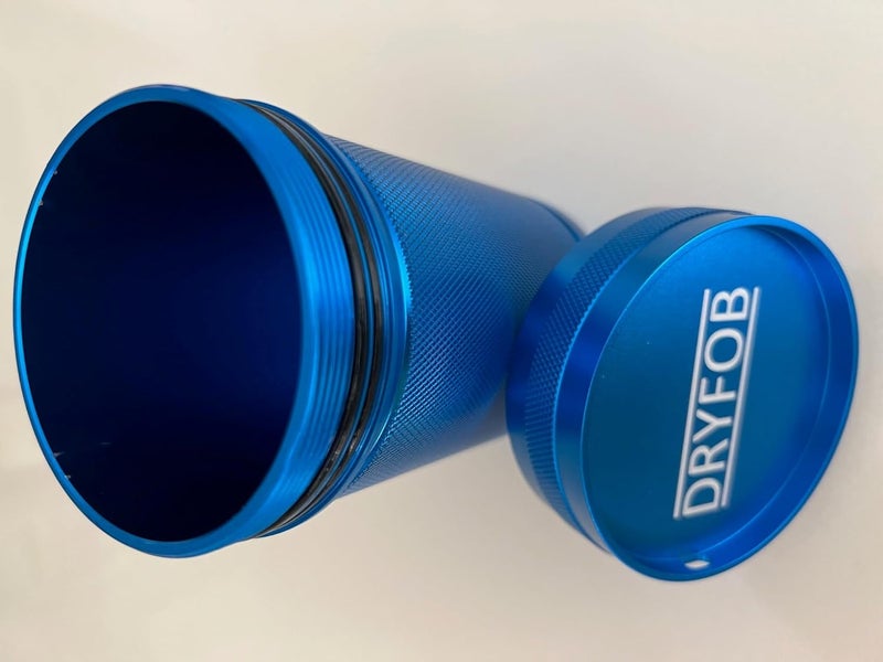 DRYFOB -XL Waterproof PLB Container, Case, Holder - for Scuba Diving and Watersports. Rugged Aluminum. Rated to 330ft(100m) (BLUE-XL) - Image 3